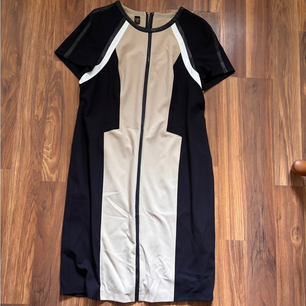 Basler Black and Cream Midi Dress